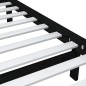 vidaXL Estructura de cama individual de madera maciza negro 90x190 cm