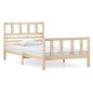 vidaXL Estructura de cama madera maciza 100x200 cm