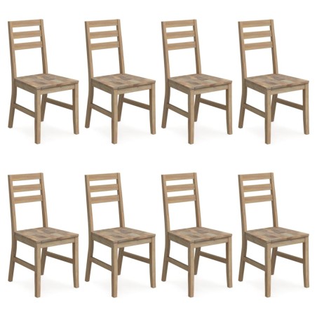 vidaXL Sillas de comedor 8 unidades madera maciza de acacia