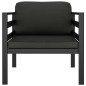 vidaXL Set muebles de jardín 3 pzas y cojines aluminio gris antracita