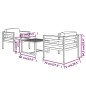vidaXL Set muebles de jardín 3 pzas y cojines aluminio gris antracita