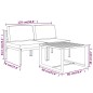 vidaXL Set muebles de jardín 3 pzas y cojines aluminio gris antracita vidaXL Set muebles de jardín 3 pzas y cojines aluminio gris antracita