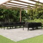 vidaXL Set muebles de jardín 10 pzas y cojines aluminio gris antracita vidaXL Set muebles de jardín 10 pzas y cojines aluminio gris antracita