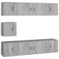 vidaXL Set de muebles para TV 7 pzas madera contrachapada gris Sonoma