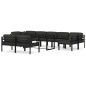 vidaXL Set muebles de jardín 10 pzas y cojines aluminio gris antracita vidaXL Set muebles de jardín 10 pzas y cojines aluminio gris antracita