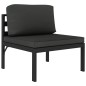 vidaXL Set muebles de jardín 10 pzas y cojines aluminio gris antracita vidaXL Set muebles de jardín 10 pzas y cojines aluminio gris antracita