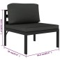 vidaXL Set muebles de jardín 10 pzas y cojines aluminio gris antracita vidaXL Set muebles de jardín 10 pzas y cojines aluminio gris antracita