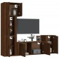 vidaXL Set de muebles para TV 5 pzas madera contrachapada roble marrón