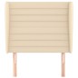 vidaXL Cabecero con orejas de tela color crema 103x23x118/128 cm vidaXL Cabecero con orejas de tela color crema 103x23x118/128 cm