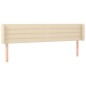 vidaXL Cabecero de tela color crema 203x16x78/88 cm vidaXL Cabecero de tela color crema 203x16x78/88 cm