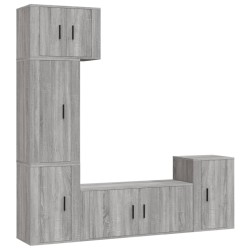 vidaXL Set de muebles para TV 5 pzas madera contrachapada gris Sonoma