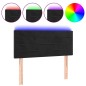 vidaXL Cabecero con LED de terciopelo negro 100x5x78/88 cm vidaXL Cabecero con LED de terciopelo negro 100x5x78/88 cm