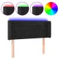 vidaXL Cabecero con LED de terciopelo negro 103x16x78/88 cm vidaXL Cabecero con LED de terciopelo negro 103x16x78/88 cm