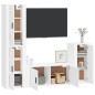 vidaXL Set de muebles para TV 4 piezas madera contrachapada blanco