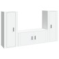 vidaXL Set de muebles de TV 3 piezas madera contrachapada blanco