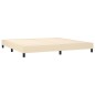 vidaXL Cama box spring con colchón tela color crema 200x200 cm vidaXL Cama box spring con colchón tela color crema 200x200 cm