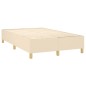 vidaXL Cama box spring con colchón y LED tela crema 120x200 cm vidaXL Cama box spring con colchón y LED tela crema 120x200 cm