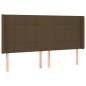 vidaXL Cama box spring colchón luces LED tela marrón oscuro 180x200cm vidaXL Cama box spring colchón luces LED tela marrón oscuro 180x200cm
