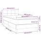 vidaXL Cama box spring con colchón tela color crema 100x200 cm vidaXL Cama box spring con colchón tela color crema 100x200 cm