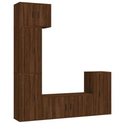 vidaXL Set de muebles para TV 5 pzas madera contrachapada roble marrón
