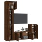 vidaXL Set de muebles para TV 5 pzas madera contrachapada roble marrón vidaXL Set de muebles para TV 5 pzas madera contrachapada roble marrón