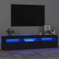 vidaXL Mueble de TV con luces LED negro 180x35x40 cm vidaXL Mueble de TV con luces LED negro 180x35x40 cm