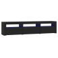 vidaXL Mueble de TV con luces LED negro 180x35x40 cm vidaXL Mueble de TV con luces LED negro 180x35x40 cm
