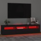 vidaXL Mueble de TV con luces LED negro 180x35x40 cm vidaXL Mueble de TV con luces LED negro 180x35x40 cm
