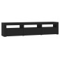 vidaXL Mueble de TV con luces LED negro 180x35x40 cm vidaXL Mueble de TV con luces LED negro 180x35x40 cm