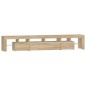 vidaXL Mueble de TV con luces LED roble Sonoma 230x36,5x40 cm