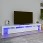 vidaXL Mueble de TV con luces LED blanco 260x36,5x40 cm vidaXL Mueble de TV con luces LED blanco 260x36,5x40 cm