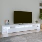 vidaXL Mueble de TV con luces LED blanco 260x36,5x40 cm vidaXL Mueble de TV con luces LED blanco 260x36,5x40 cm