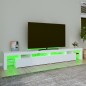 vidaXL Mueble de TV con luces LED blanco 260x36,5x40 cm vidaXL Mueble de TV con luces LED blanco 260x36,5x40 cm