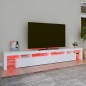 vidaXL Mueble de TV con luces LED blanco 260x36,5x40 cm vidaXL Mueble de TV con luces LED blanco 260x36,5x40 cm