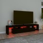vidaXL Mueble de TV con luces LED Negro 200x36,5x40 cm vidaXL Mueble de TV con luces LED Negro 200x36,5x40 cm