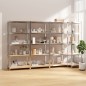 vidaXL Estantería 5 niveles 4 uds acero madera contrachapada plateado vidaXL Estantería 5 niveles 4 uds acero madera contrachapada plateado