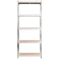 vidaXL Estantería 5 niveles 4 uds acero madera contrachapada plateado vidaXL Estantería 5 niveles 4 uds acero madera contrachapada plateado