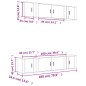 vidaXL Set de muebles para TV 6 piezas madera contrachapada blanco