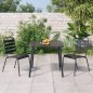 vidaXL Juego de comedor de jardín 3 piezas acero gris antracita vidaXL Juego de comedor de jardín 3 piezas acero gris antracita