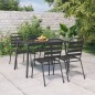 vidaXL Juego de comedor de jardín 5 piezas acero gris antracita vidaXL Juego de comedor de jardín 5 piezas acero gris antracita