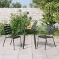 vidaXL Juego de comedor de jardín 3 piezas acero gris antracita vidaXL Juego de comedor de jardín 3 piezas acero gris antracita