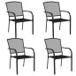 vidaXL Juego de comedor de jardín 5 piezas acero gris antracita vidaXL Juego de comedor de jardín 5 piezas acero gris antracita