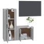 vidaXL Set de muebles para TV 2 pzas madera contrachapada gris Sonoma vidaXL Set de muebles para TV 2 pzas madera contrachapada gris Sonoma