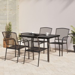 vidaXL Juego de comedor de jardín 5 piezas acero gris antracita
