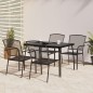 vidaXL Juego de comedor de jardín 5 piezas acero gris antracita vidaXL Juego de comedor de jardín 5 piezas acero gris antracita