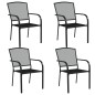 vidaXL Juego de comedor de jardín 5 piezas acero gris antracita vidaXL Juego de comedor de jardín 5 piezas acero gris antracita