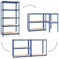 vidaXL Estantería 5 niveles 3 uds acero y madera contrachapada azul vidaXL Estantería 5 niveles 3 uds acero y madera contrachapada azul