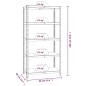 vidaXL Estantería 5 niveles 3 uds acero y madera contrachapada azul vidaXL Estantería 5 niveles 3 uds acero y madera contrachapada azul