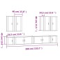 vidaXL Set de muebles de TV 8 pzas madera contrachapada roble ahumado