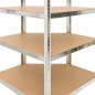 vidaXL Estantería 5 niveles 3 uds acero madera contrachapada plateado vidaXL Estantería 5 niveles 3 uds acero madera contrachapada plateado